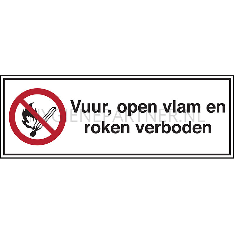 SB101009 Bord vuur open vlam en roken verboden PP STN 131